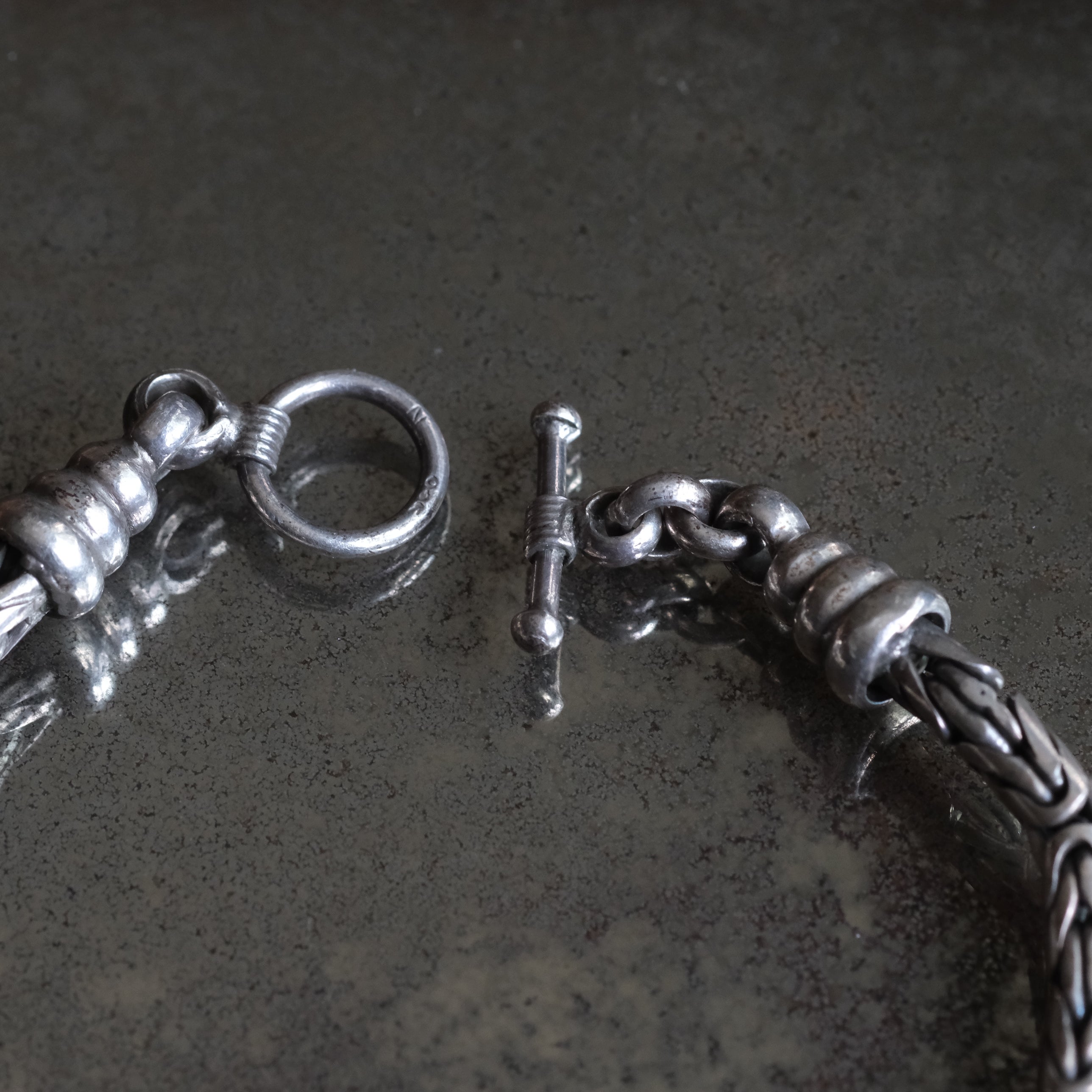 Vintage Sterling Silver Byzantine Bracelet 8.5"