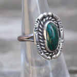 Vintage Sterling Chrysocolla Roper Ring 5