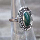 Vintage Sterling Chrysocolla Roper Ring 5