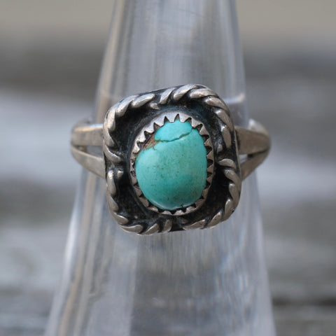 Vintage Sterling Turquoise Ring 6