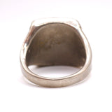 Vintage Sterling Turquoise and Coral Inlay Ring 9.5