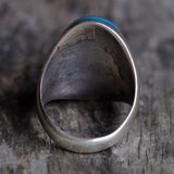 Vintage Sterling Inlaid Eagle Ring 10