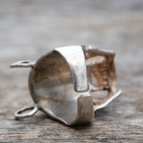 Vintage Sterling Silver Skull Ring 11.5