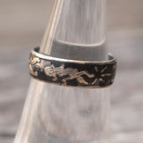 Vintage Sterling Engraved Floral Band Ring 5.75