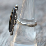 Vintage Sterling Onyx Ring 7.25