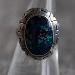 Vintage Sterling Chrysocolla Ring 7.25