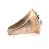 Vintage Sterling Turquoise Bear Paw Ring 10