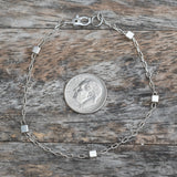 Vintage Sterling Silver Box Bracelet