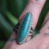 Vintage Sterling Turquoise Ring 6.5