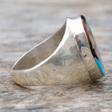 Vintage Sterling Zuni Inlay Ring 9