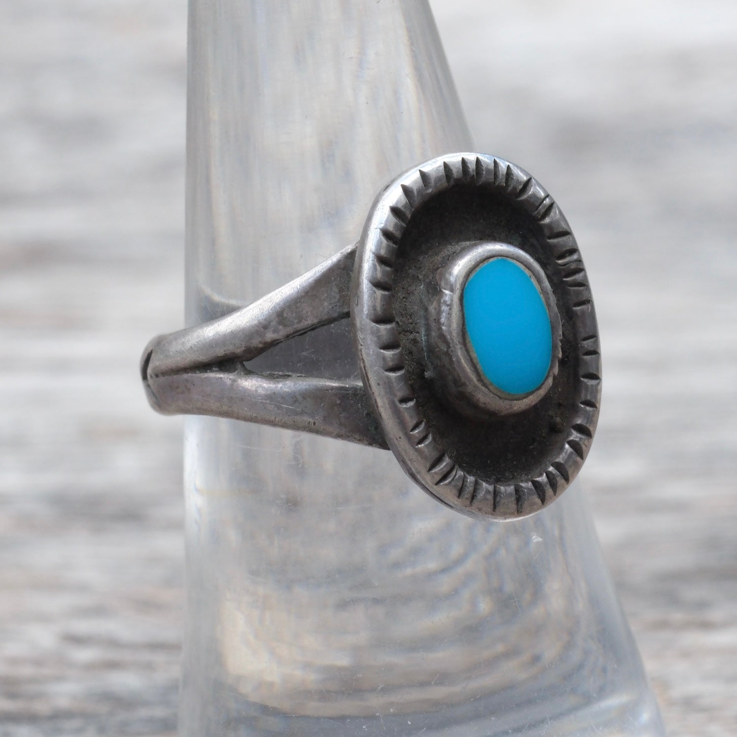 Vintage Sterling Turquoise Ring 7