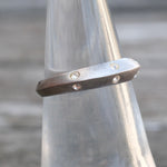 Vintage Sterling CZ Inlay Band 5.75