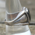 Vintage Sterling Hematite Signet Ring 9.25