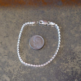 Vintage Sterling Silver Twisted Chain Bracelet 6.75"