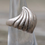 Vintage Sterling Silver Modernist Ring 5.75