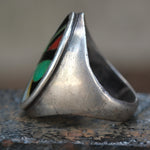 Vintage Sterling Zuni Inlay Ring 11