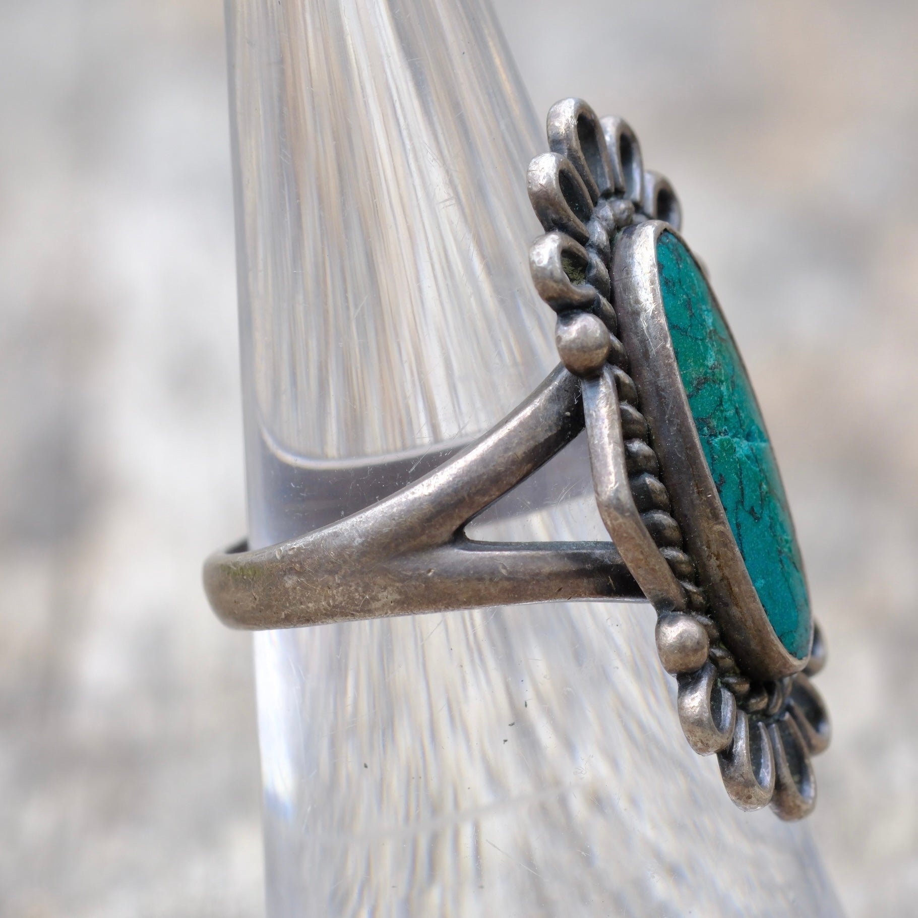 Vintage Sterling Turquoise Ring 6