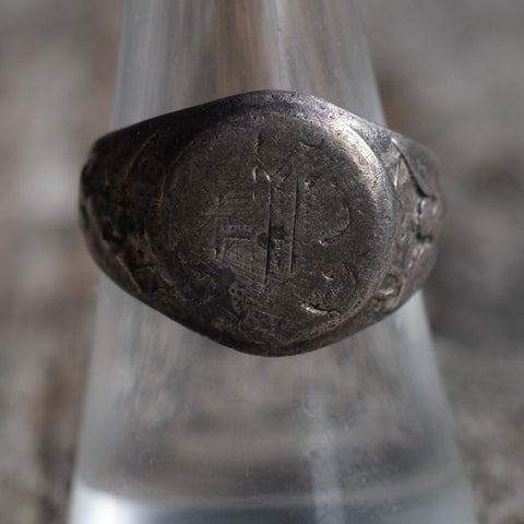 Vintage Sterling Silver Eagle Signet Ring 7.75
