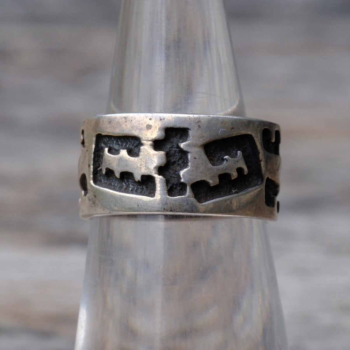 Vintage Sterling Stamped Band Ring 4.5