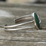 Vintage Sterling Malachite Cuff
