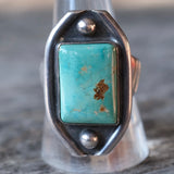 Vintage Sterling Chunky Turquoise Ring 10