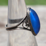 Vintage Sterling Blue Stone Ring 5.5