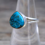 Vintage Sterling Turquoise Ring 6.75