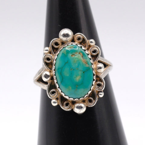 Vintage Sterling Turquoise Ring 6