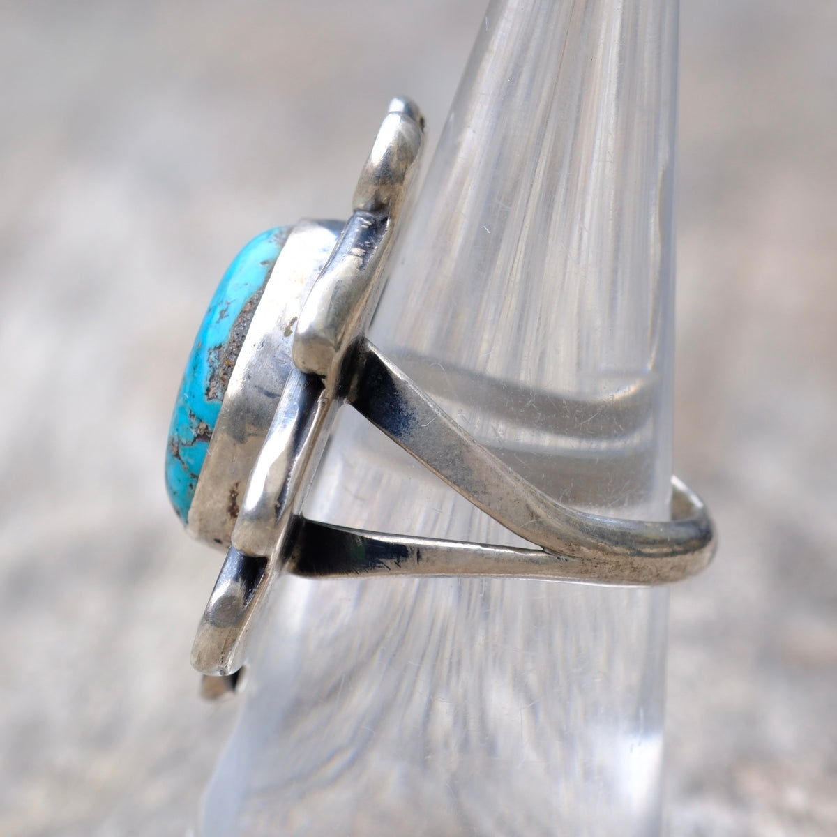 Vintage Sterling Turquoise Ring 6.5