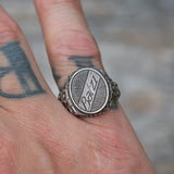 Vintage Sterling Silver Signet Ring 8.5