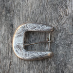 Vintage Sterling Western Silversmiths Hand Engraved Belt Buckle