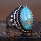 Vintage Sterling Turquoise Ring 8