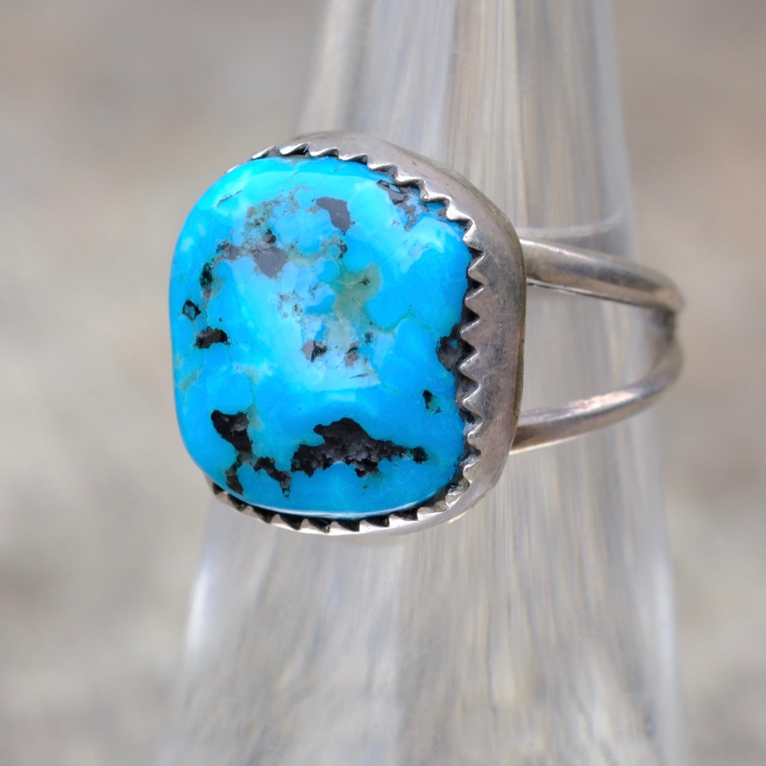 Vintage Sterling Turquoise Ring 5