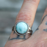 Vintage Sterling Larimar Ring 7.5