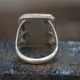 Vintage Sterling Agate Roper Ring 5.25
