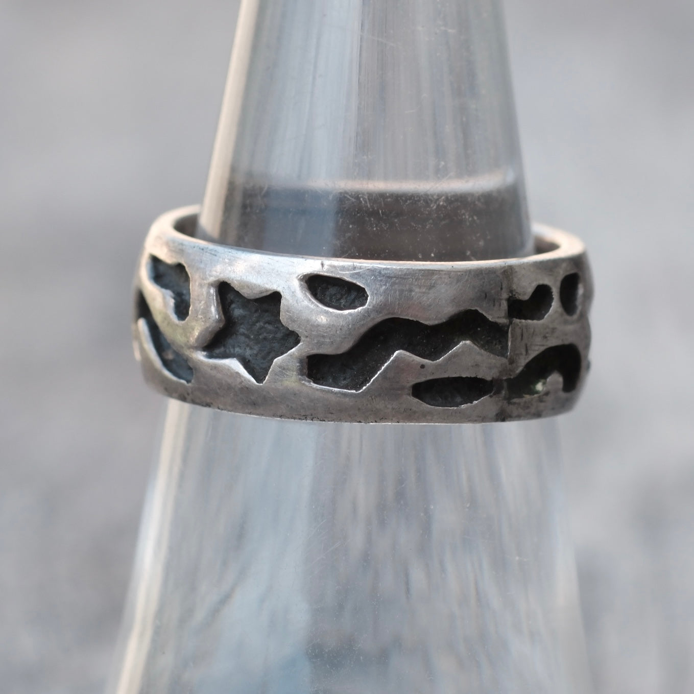 Vintage Sterling Stamped Star Ring 6.5