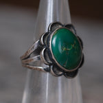 Vintage Sterling Turquoise Ring 3.75