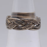 Vintage Sterling Silver Woven Band 4.5