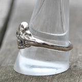 Vintage White Bronze Biker Ring 12