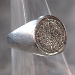 Vintage Sterling Aztec Calendar Signet Ring 8