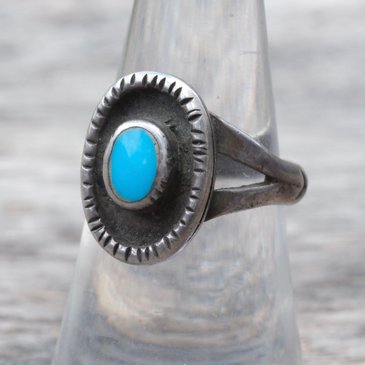 Vintage Sterling Turquoise Ring 7