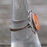 Vintage Sterling Flower Roper Ring 6.75