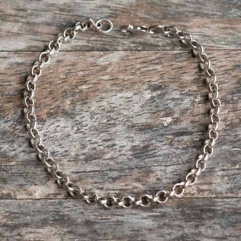 Vintage Sterling Rolo Chain Bracelet