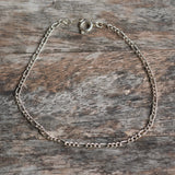Vintage Sterling Figaro Chain Bracelet