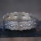 Vintage Sterling Silver Stamped Cuff