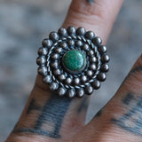 Vintage Sterling Turquoise Ring 4.75