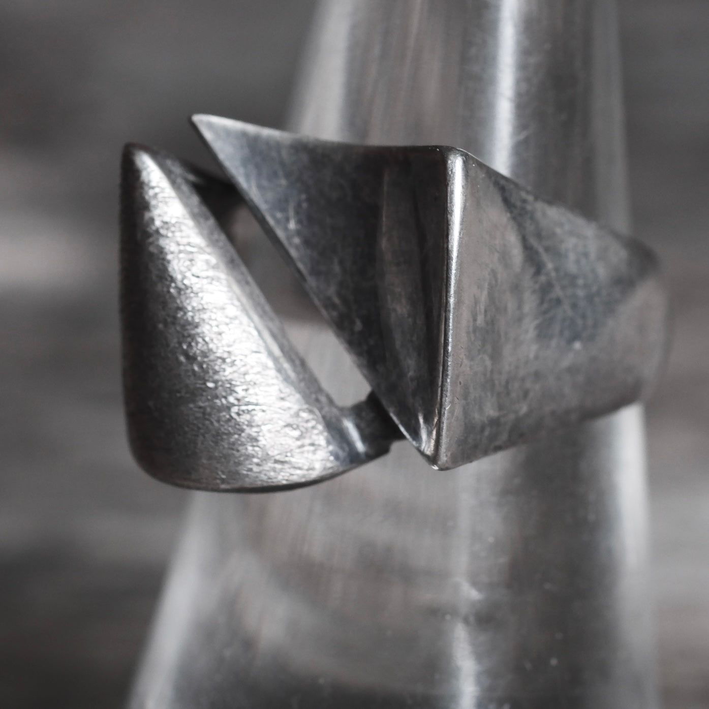 Vintage Sterling Silver Modernist Ring 7