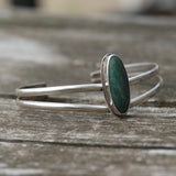 Vintage Sterling Malachite Cuff