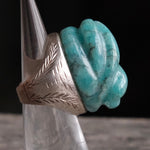 Vintage Sterling Turquoise Ring 3.5