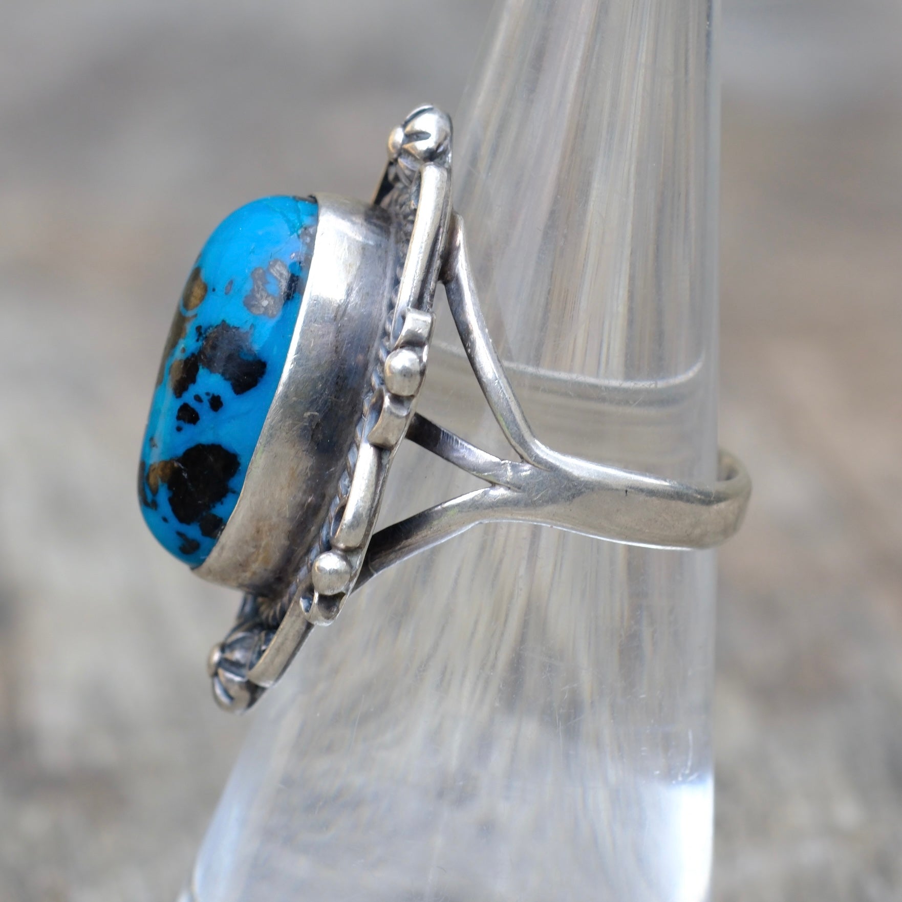 Vintage Sterling Turquoise Ring 6